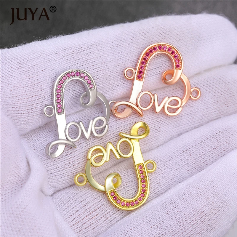 Juya принадлежности для ювелирных изделий 2019 Новое сердце Любовь Шарм звенья