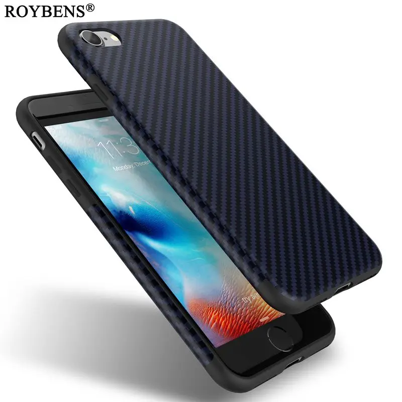 Для iPhone 6 S Чехол оригинальность Волокно карбоновый чехол для 6/6 плюс Мягкий
