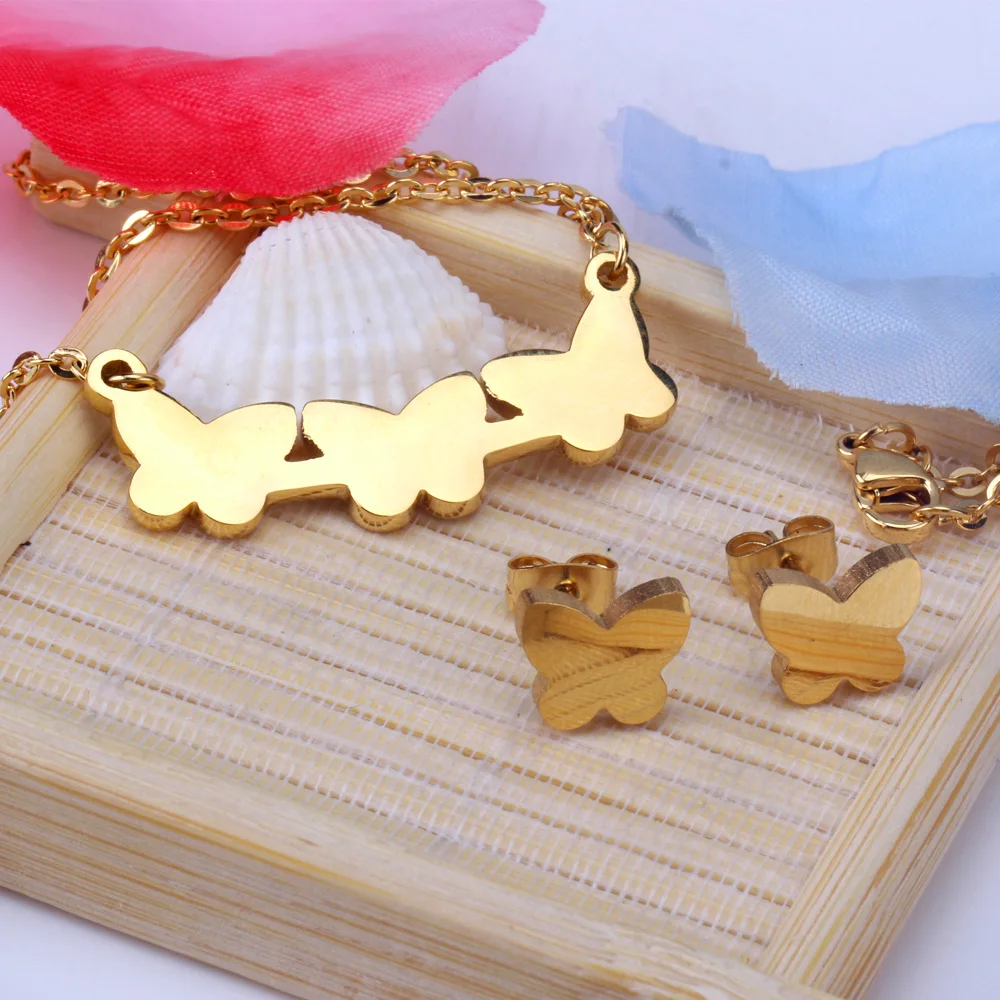 LUXUKISSKIDS красивые серьги в форме цветка подвеска Свадебные Ювелирные наборы для