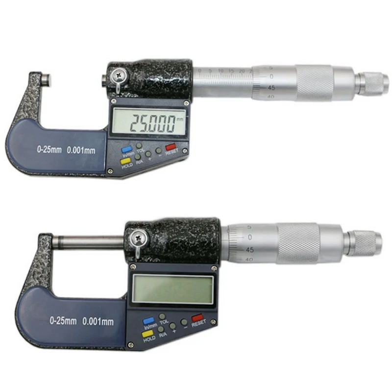 NEW l0.001mm Electronic Outside Micrometer 0-25mm Digital Caliper Gauge Meter Carbide Tip Measure Tools |