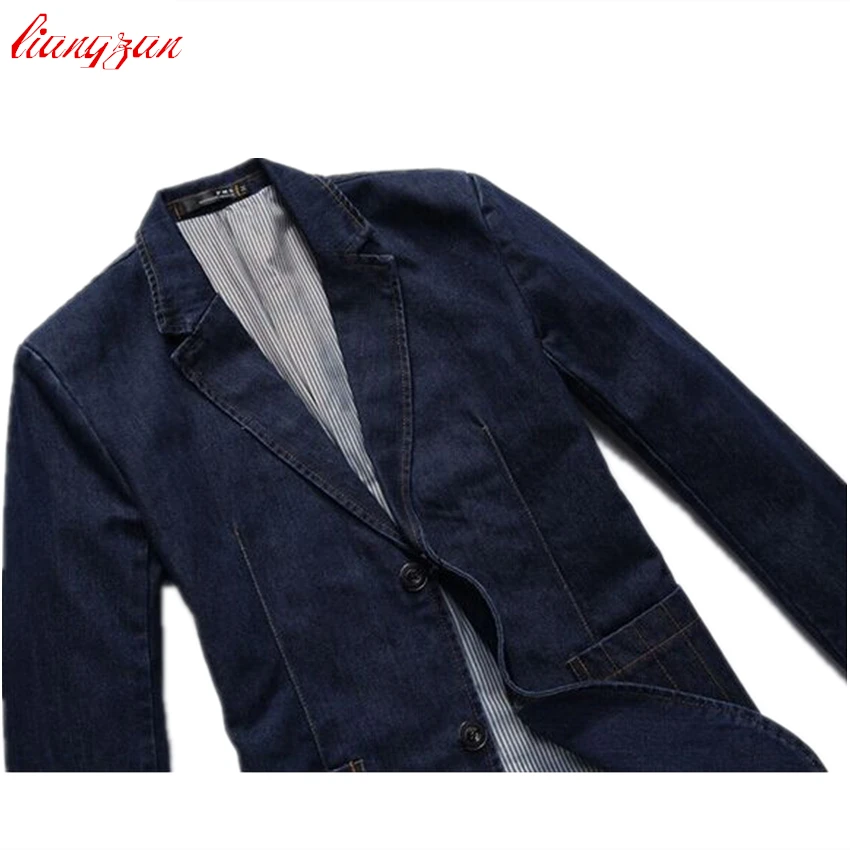 Для мужчин Denim Blazer высокое качество Большие европейские Размеры XS XXL Slim Fit Куртки