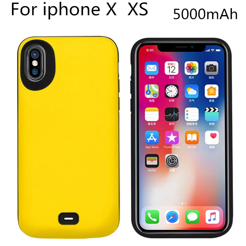 Внешний 5000 мАч портативный чехол для зарядного устройства для iPhone X Xs power Bank чехол power Bank для iPhone Xs чехол для аккумулятора