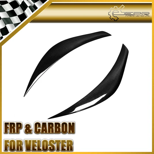 Автомобильный Стайлинг углеродное волокно фара для бровей век подходит Hyundai Veloster