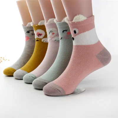 5 пар/партия детские носки хлопковые одежда для детей 4-12 лет | Мать и ребенок