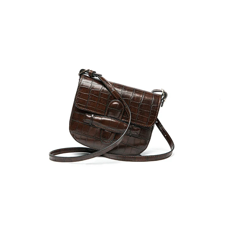 Deep Brown Plug защелка крокодил седло мини Crossbody сумка сумки на плечо талии грудь бум пояс Фанни пакеты для женщин женские - Цвет: Deep Brown