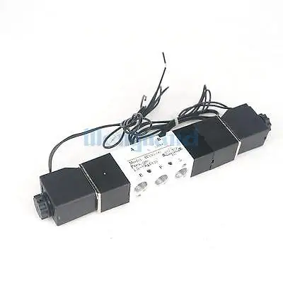 

BSPT 1/8" DC12V Solenoid Valve 3/5 Way Double Head Pneumatic 4V130C-06