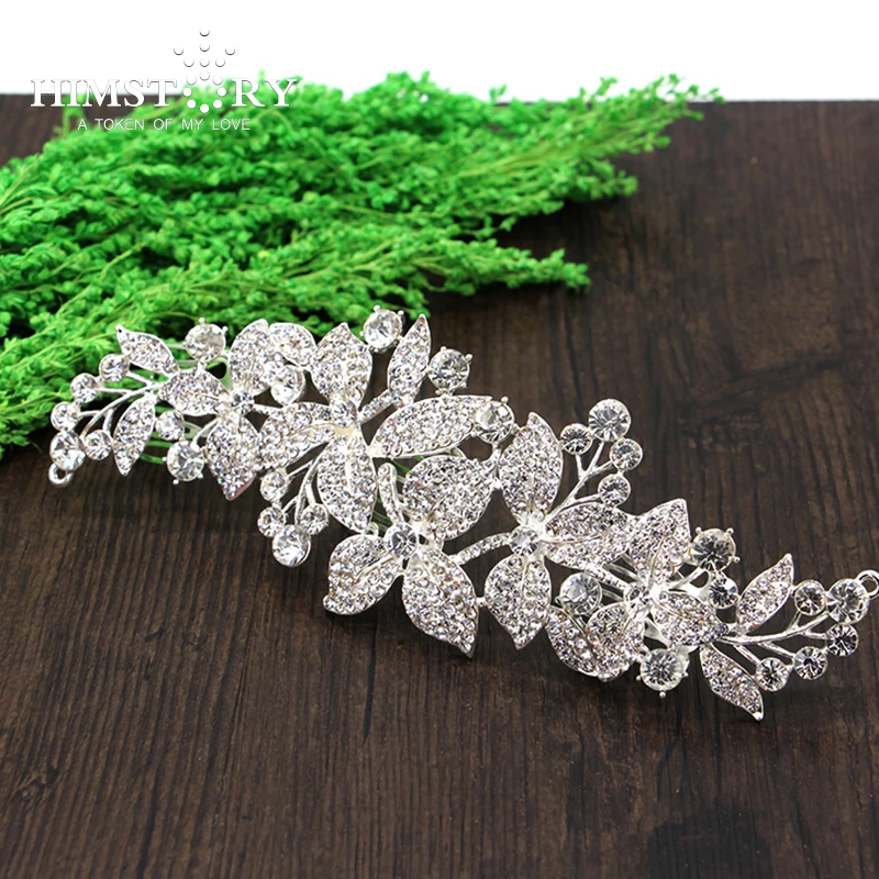 

Hot Tiara Flower Decoration For Hair Rhinestone Bridal Wedding Hair Ornaments Accessories Head Chain Jewelry