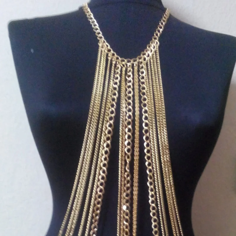 Лидер продаж сексуальное бикини металлическая цепочка ожерелье ювелирное