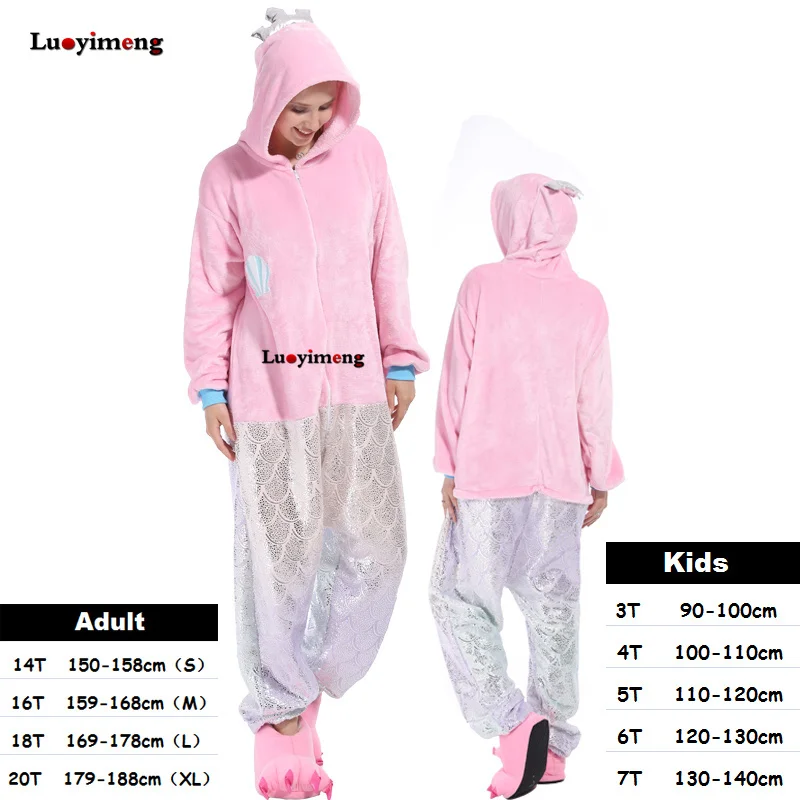 Комбинезон кигуруми в виде единорога Пижама для взрослых женские пижамы