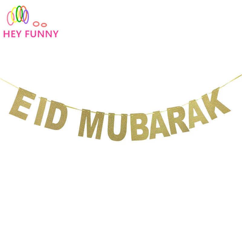Баннерь EID MUBARAK блестящий бандаж гирлянда мусульманское украшение Мубарак товары