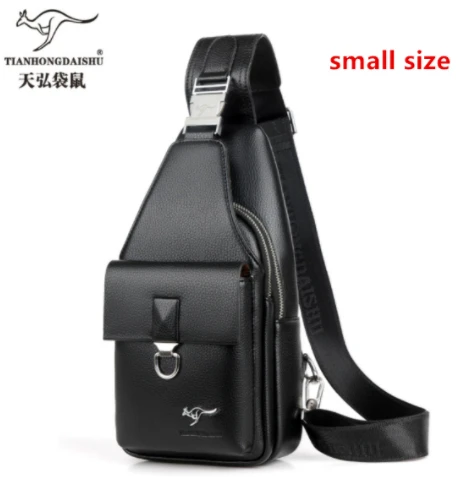 black small 301 Мужская повседневная сумка через плечо из искусственной кожи, Мужская Дорожная сумка-мессенджер, сумка для IPAD с разъемом для наушников, нагрудная сумка, мужская сумка, нагрудные сумки - Цвет: black small 301