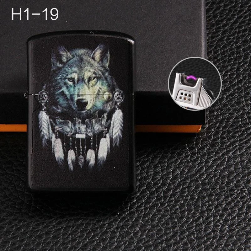 Bob Marley Зажигалка Usb американский Орел Arc Plamsa зажигалки аксессуары для курения ветрозащитная перезаряжаемая электрическая зажигалка - Цвет: Wolves