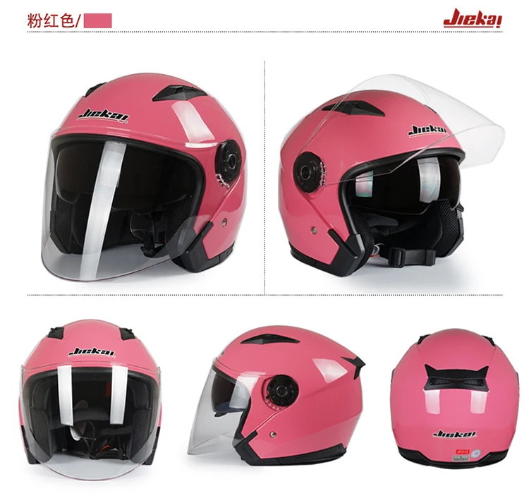 Бренд JIEKAI 512 мотоциклетный шлем с открытым лицом Capacete De Moto Cascos гоночные очки мотоциклетные винтажные шлемы с двумя линзами