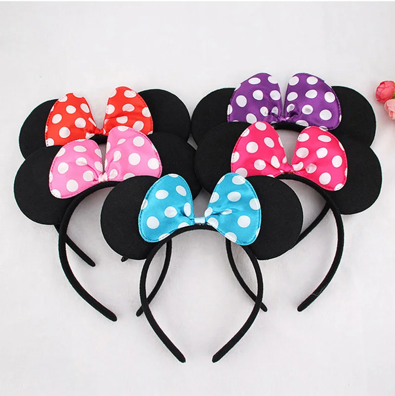 Mix minnie mouse 12 шт./лот, вечерние аксессуары для волос с единорогом, разноцветные повязки для волос для женщин и девочек, подарок на Рождество, день рождения, кошачьи ушки, повязка на голову для детей - Цвет: Mix minnie mouse