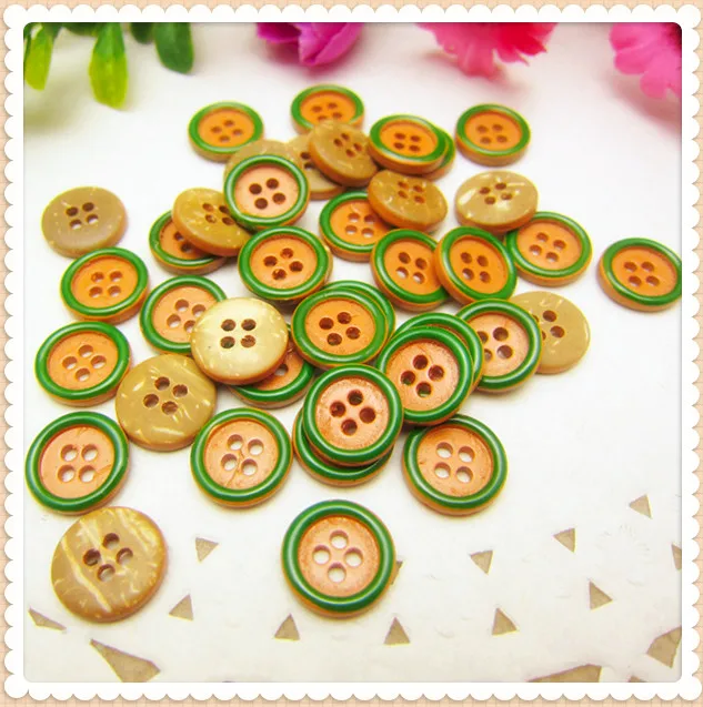 YJHSMY 10 color 50pcs/Lot 11mm Coconut buttons wholesale Children's clothes accessories handmade art WLF18 | Дом и сад