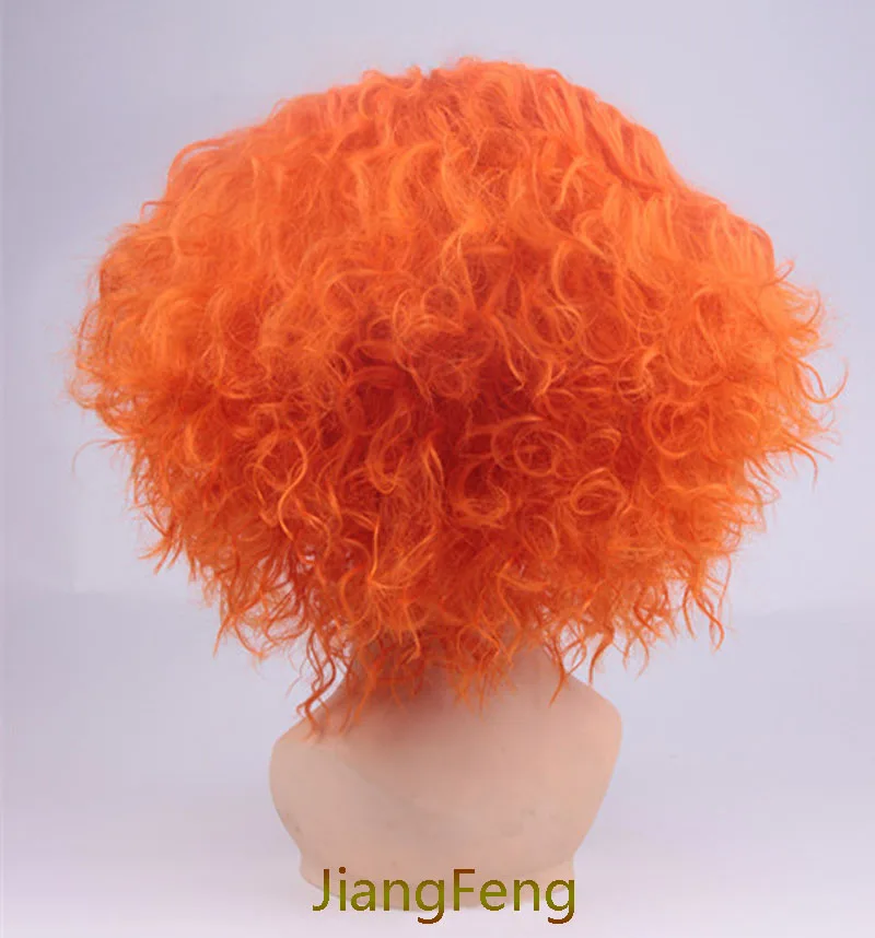 Movie Alice in Wonderland 2 Mad Hatter Cosplay Wigs Tarrant Hightopp Orange Short Heat Resistant Synthetic Hair Wig + Cap |