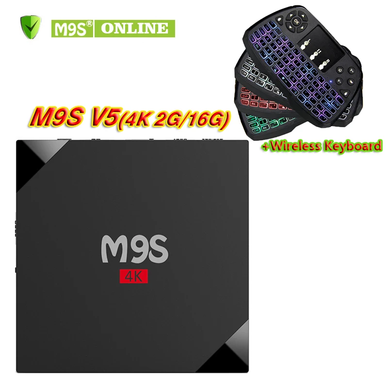 RK3229 M9S V5 4 ядра KD17.3 Android 6 0 Bluetooth OTT ТВ коробке 2 ГБ 16 Wi Fi HDMI К Google smart Box A3 подсветкой