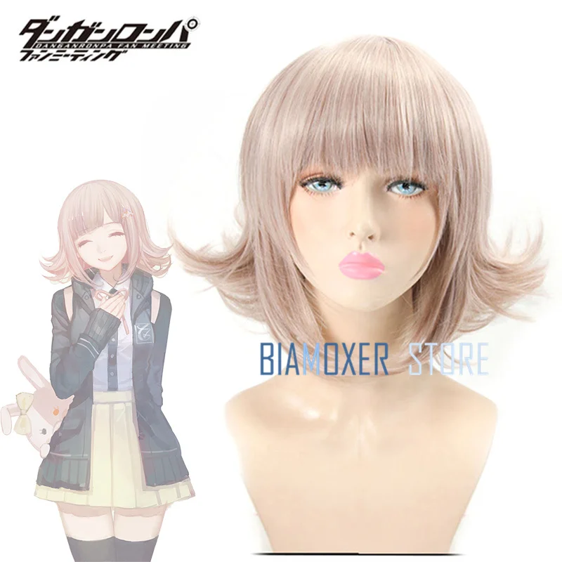 Парик для косплея из игры данганронпа 2 косплей Нанами и Чиаки японское аниме flaxen