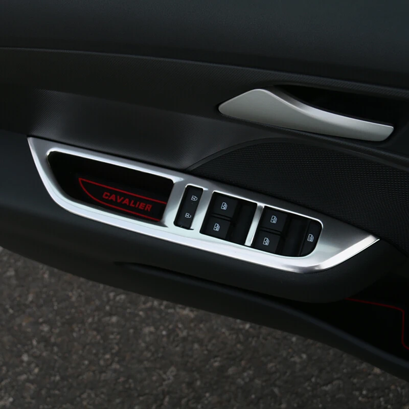 4 шт. панель управления дверью и окном автомобиля из нержавеющей стали для Chevrolet