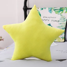 Light yellow star Очаровательная в форме сердца/звезда форма плюшевая подушка 18 видов классический диван стул декоративная подушка мягкие конфеты цвета подарок друзьям - Цвет: Light yellow star
