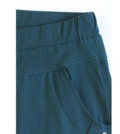 Pantalon, большие женские штаны размера плюс 6XL, эластичные штаны с высокой талией, женские длинные штаны, ретро брюки, обтягивающие брюки-карандаш F69