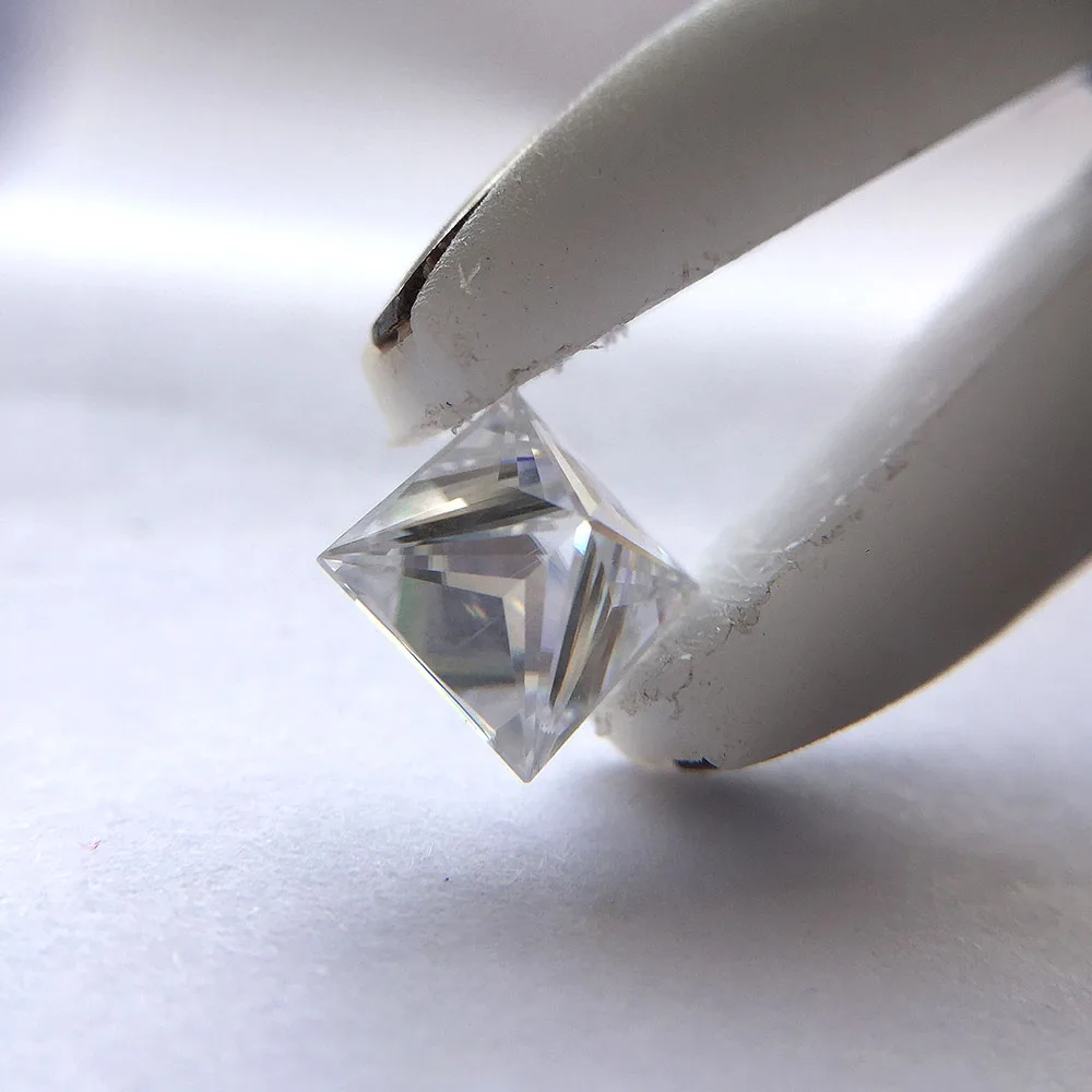 0.8CT DEF Princess 5 мм отличный порезной моисанит Свободный Камень для женских