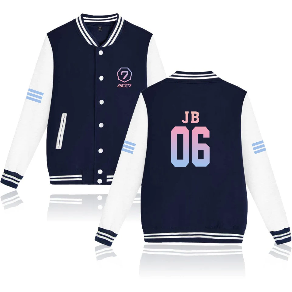 Kpop GOT7 куртки бейсбольная одежда униформа пальто бэмлам юджей Марк Джексон Jb Jinyoung