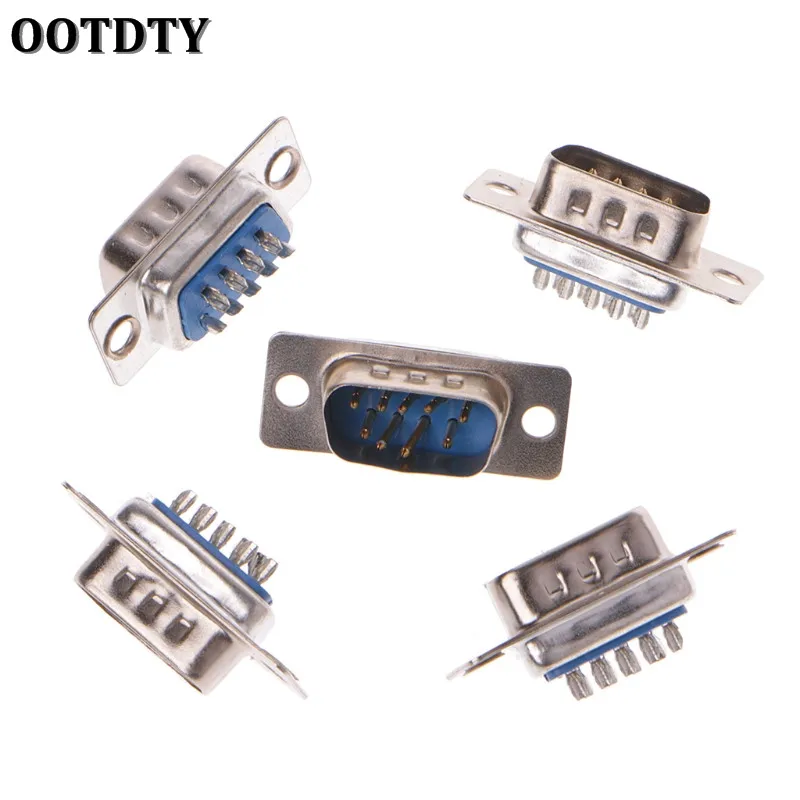OOTDTY 5шт./лот DB-9 DB9 RS232 Штекерный разъем с гнездом D-Sub 9-контактный PCB | Разъемы