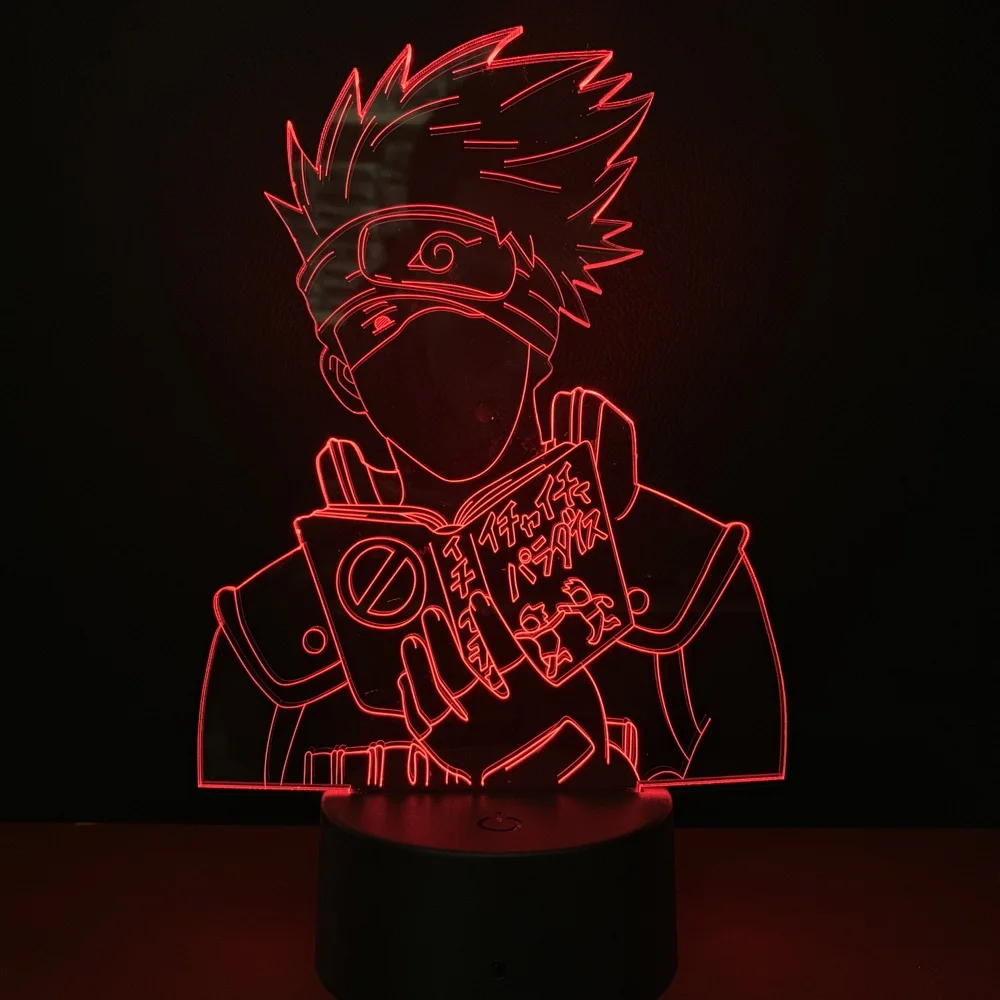 Hokage Наруто фигурка Usb 3d светодиодный ночной Светильник Gaara сенсорный датчик декоративный светильник s для мальчиков Детский подарок kakahi настольная лампа прикроватная