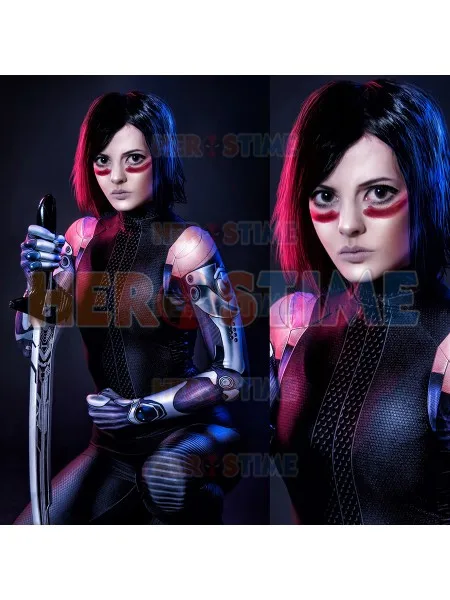 Alita костюм битва Ангел Косплэй 3D леггинсы с принтом Хэллоуин Алита зентай