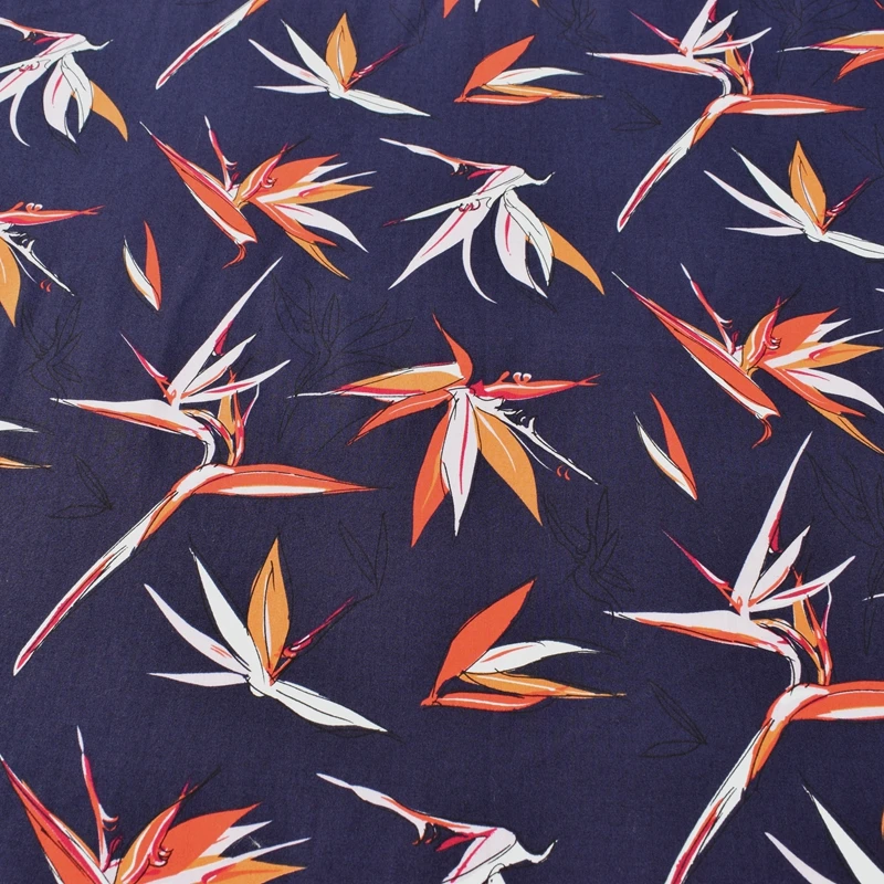 Ширина 140 см Бумажные краны с принтом реактивная краска ткань из чистого хлопка