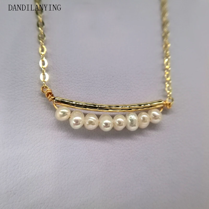 2019 new popular cross collarbone chain S925 pure silver freshwater pearl necklace business | Украшения и аксессуары