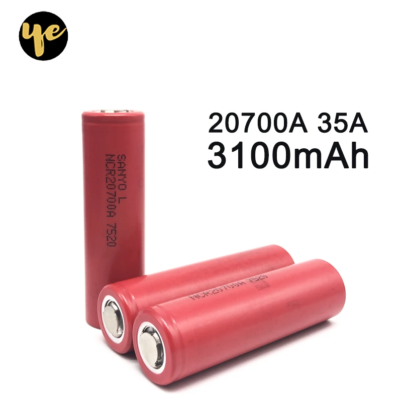 20700 батарея для SANYO NCR20700A 20700B 3100mAh 4250mAh 35A 20A аккумуляторная батарея для 20700 электронной сигареты Vape литиевая батарея