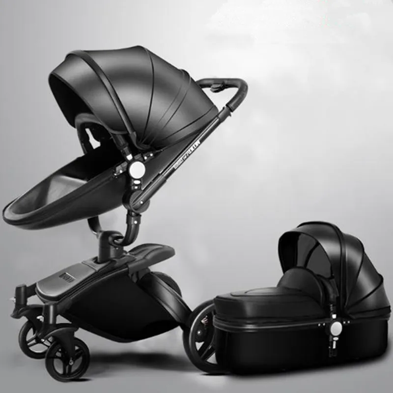 Детская коляска 3 в 1 из экокожи Аутентичные коляски расширяют спальную корзину
