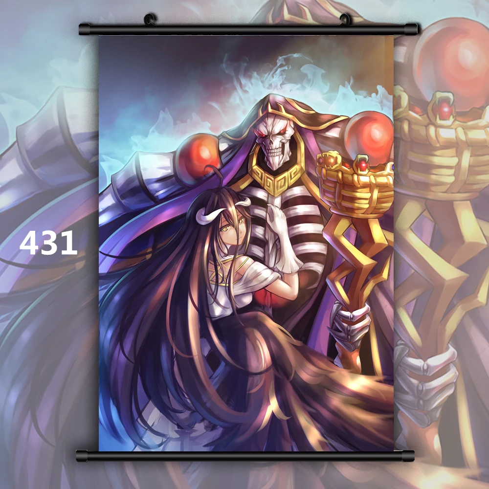 431 Overlord Albedo Ainz Ooal Платье Аниме Манга настенный плакат свиток - Цвет: 431