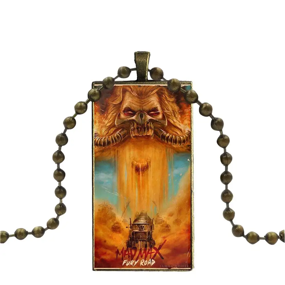 Mad Max Fury Road Logo Cinema Holywood ожерелье модная Длинная цепочка с прямоугольным ожерельем