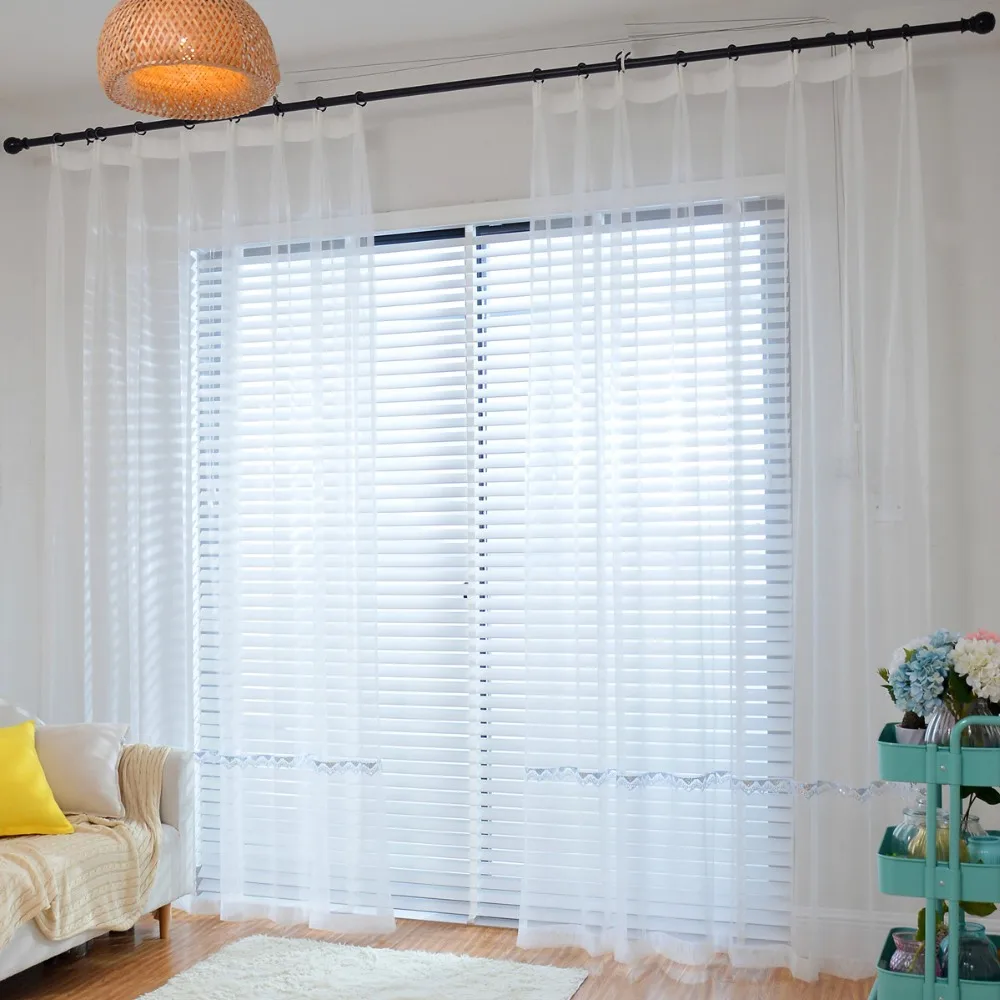 Latest Cheap Popular Sequin Lace White Tulle Curtain for Living Room Shiny Voile Sheer Window Treatment for Kitchen Bedding Room