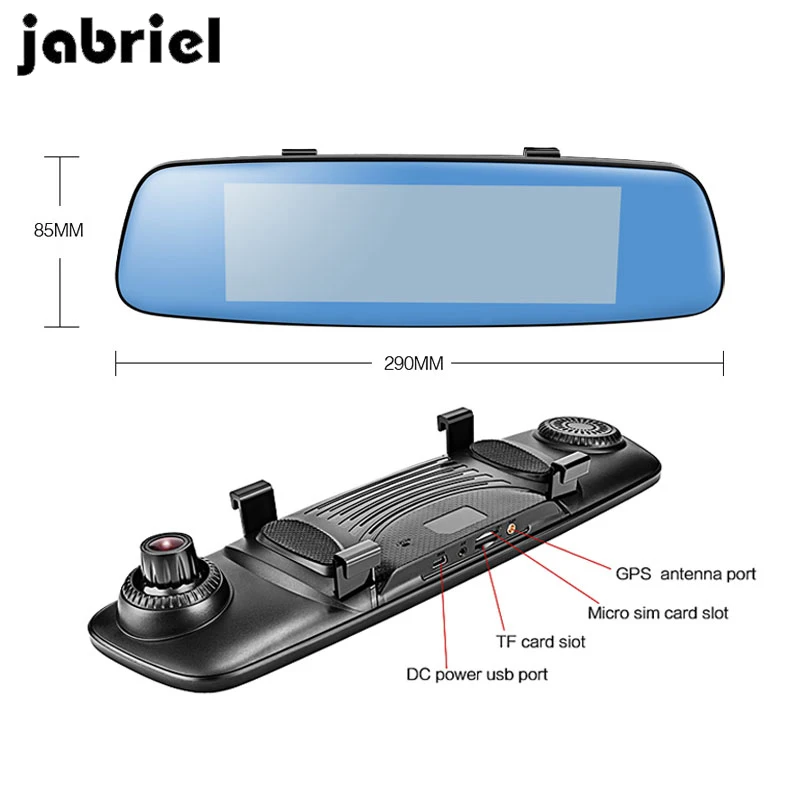 Зеркало заднего вида Jabriel 4G с GPS навигацией ADAS Автомобильный видеорегистратор 8