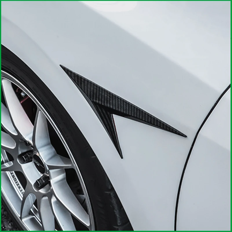 Для Honda Civic 10th ABS углеродное волокно цвет автомобиля передняя сторона Вентиляционное крыло наружное украшение крышка наклейка отделка