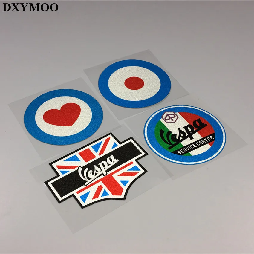 4 шт. светоотражающие наклейки на автомобиль PIAGGIO Vespa Club UK Flag|car stickers decals|styling carcar