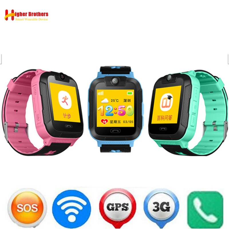 1 44 сенсорный экран Smart Safe 3G WCDMA Удаленная камера GPS LBS WIFI Локализатор SOS монитор