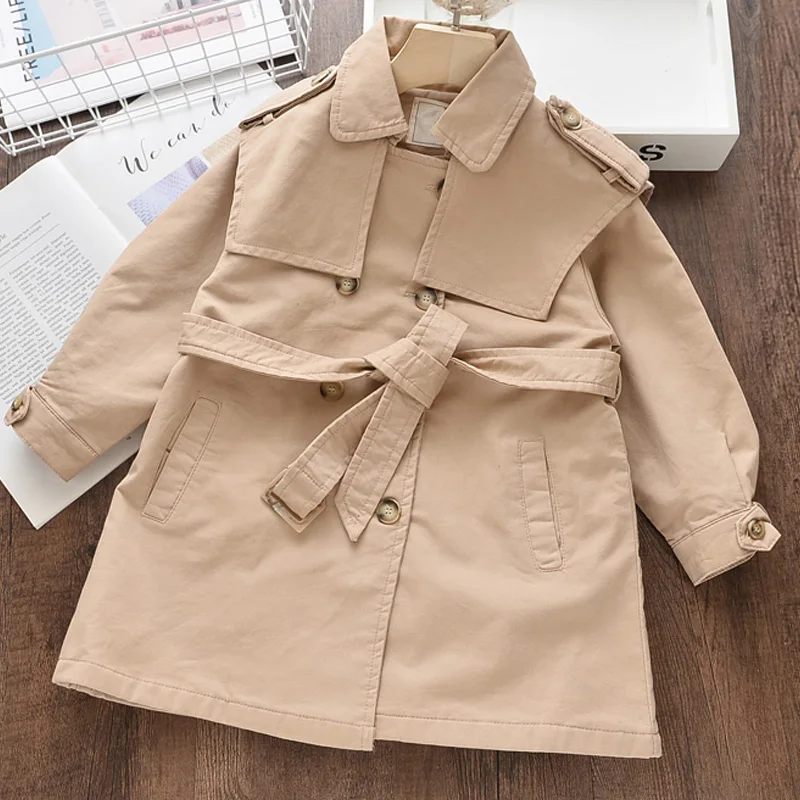 Khaki -AX1229 Bear Leader/пальто для девочек плащ для девочек Детская куртка мягкое теплое пальто для девочек, детская одежда для детей от 4 до 11 лет - Цвет: Khaki -AX1229