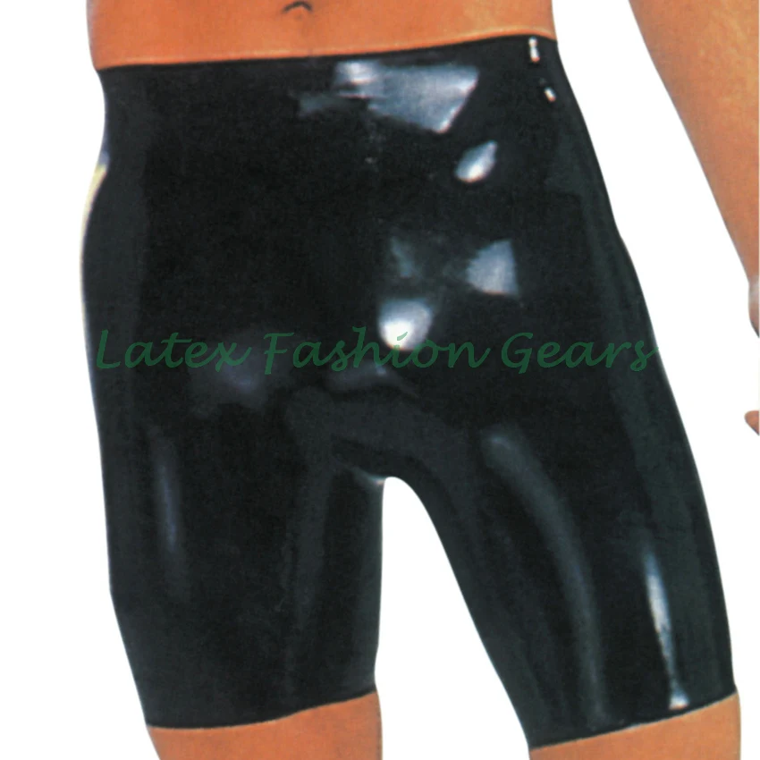 Новые формы сексуальный латекс бермуды латекса мужские Штаны трусы M L|latex bermuda|latex