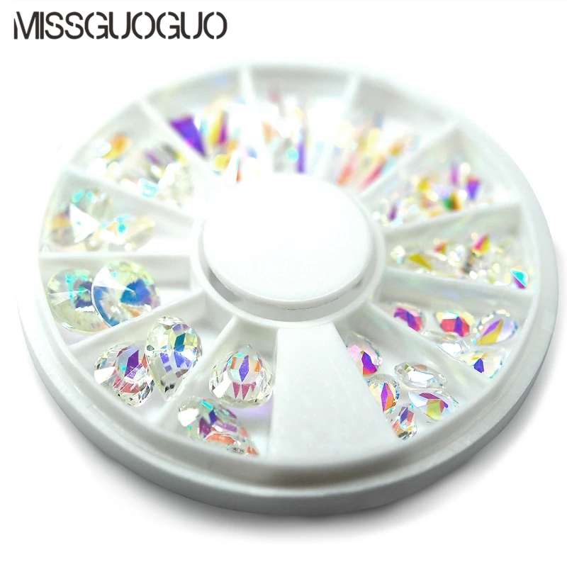 Конский глаз капли воды формы стразы s дизайн ногтей украшения аксессуары для