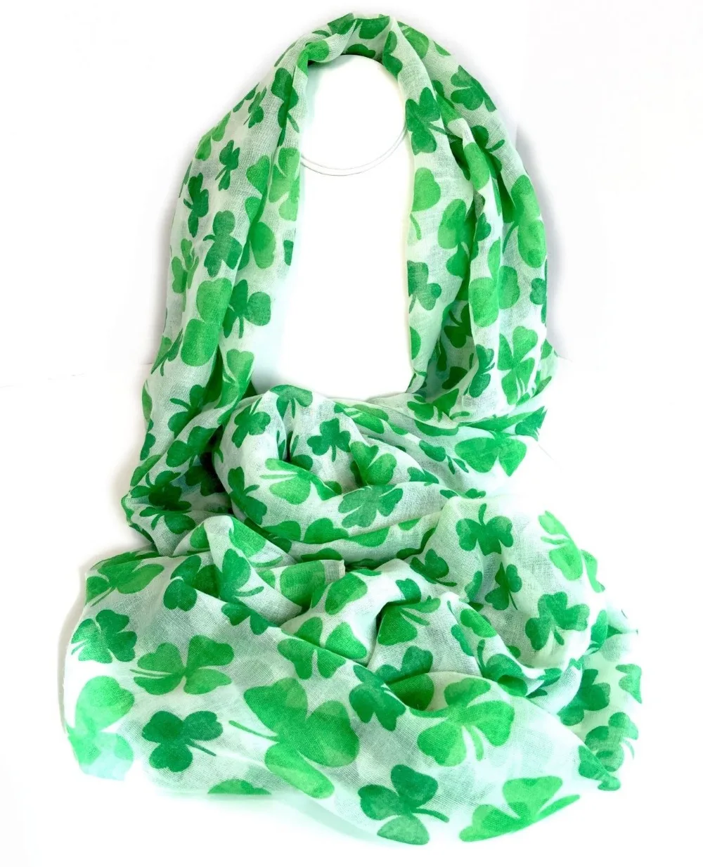 Безграничный шарф Lucky Four Leaf Clover легкий для весны или лета|infinity scarf|scarf scarvesclover scarf |