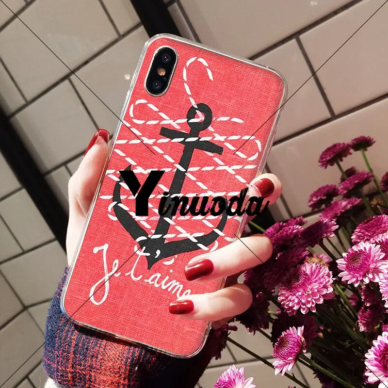 Yinuoda ретро морской якорь дерево лодка море телефон аксессуары чехол для Apple iPhone 8 7