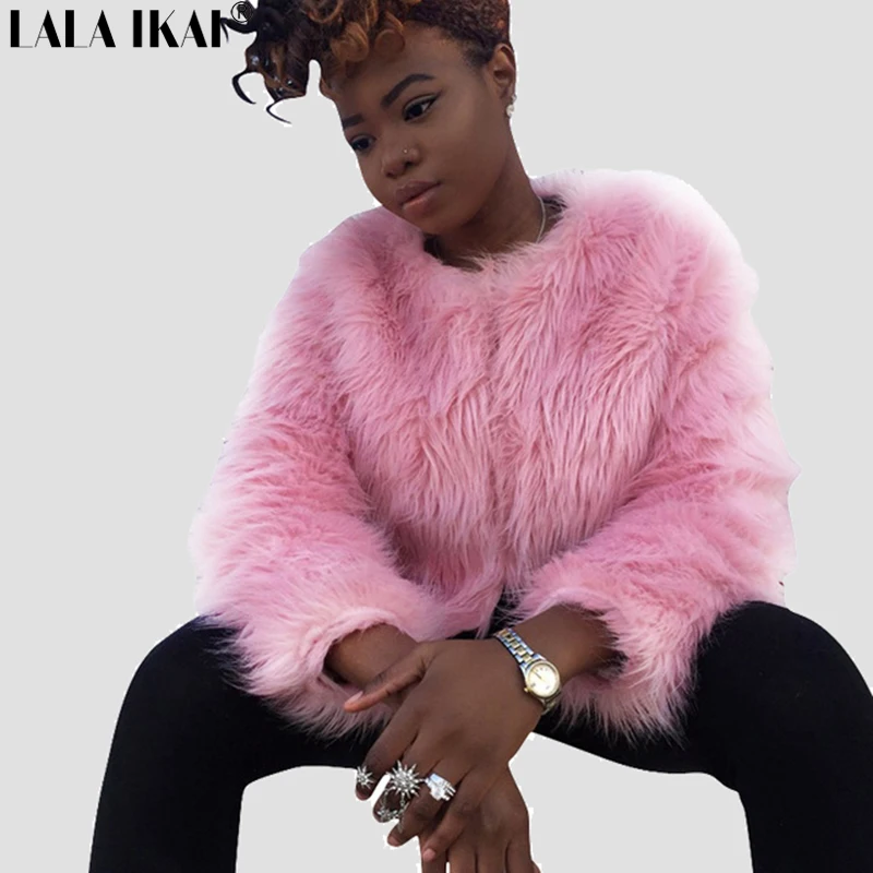 2017 пальто из искусственного меха Для женщин теплые короткие Стиль верхняя одежда