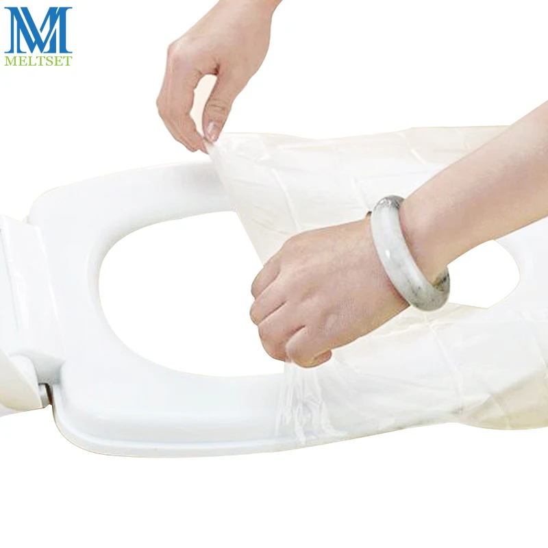 10 шт./лот пластиковый одноразовый водонепроницаемый чехол для унитаза|disposable toilet