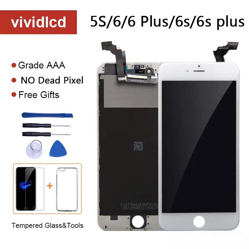 Класс AAA + для iPhone 6 6S Plus ЖК экран дигитайзер сборка 5S дисплей без битых пикселей Apple