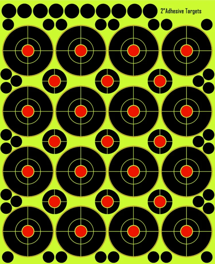 

2" X 16 Pieces of Self adhesive Splatter & Reactive Shooting targets for Gun-Pistol-Rifle Shooting
